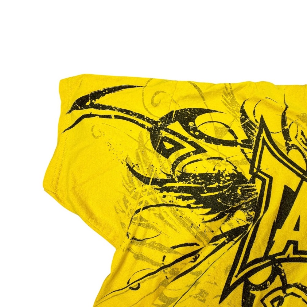 Vintage Tapout T Shirt Mens Yellow Graphic MMA Size XXL - Picture 4 of 8